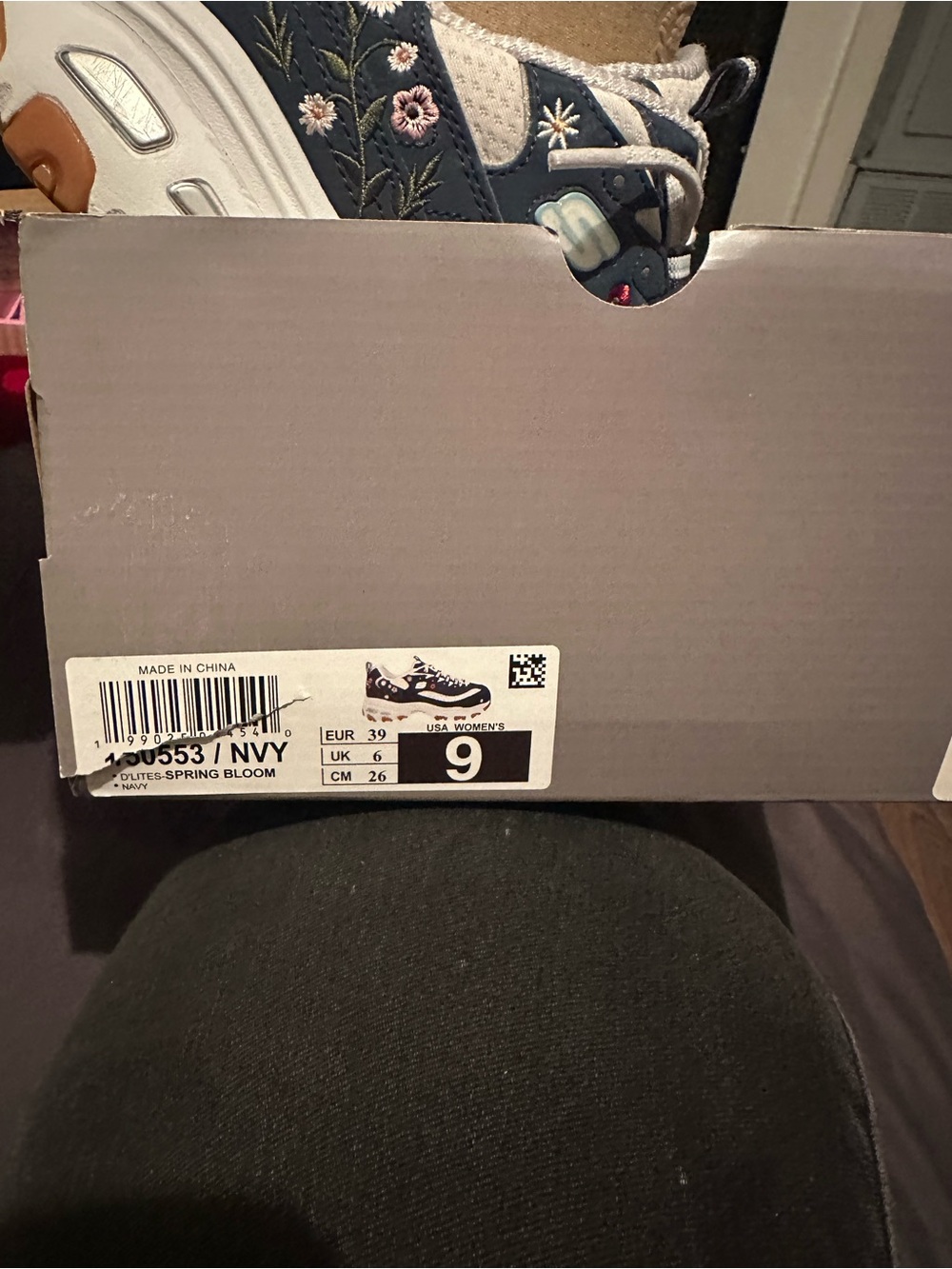 Skechers Navy and White Sneakers - Picture 4 of 4